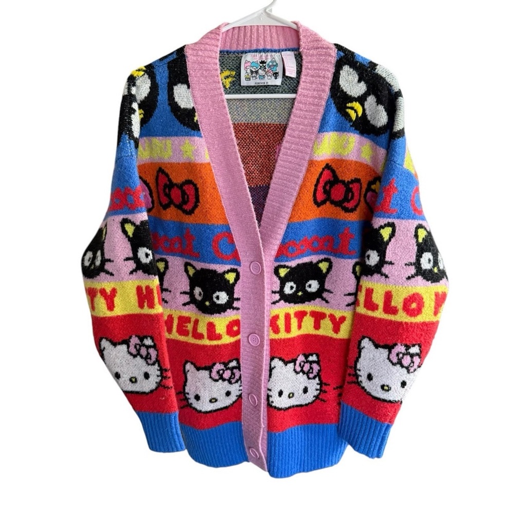 Hello Kitty Multicolor Cardigan Sweater
